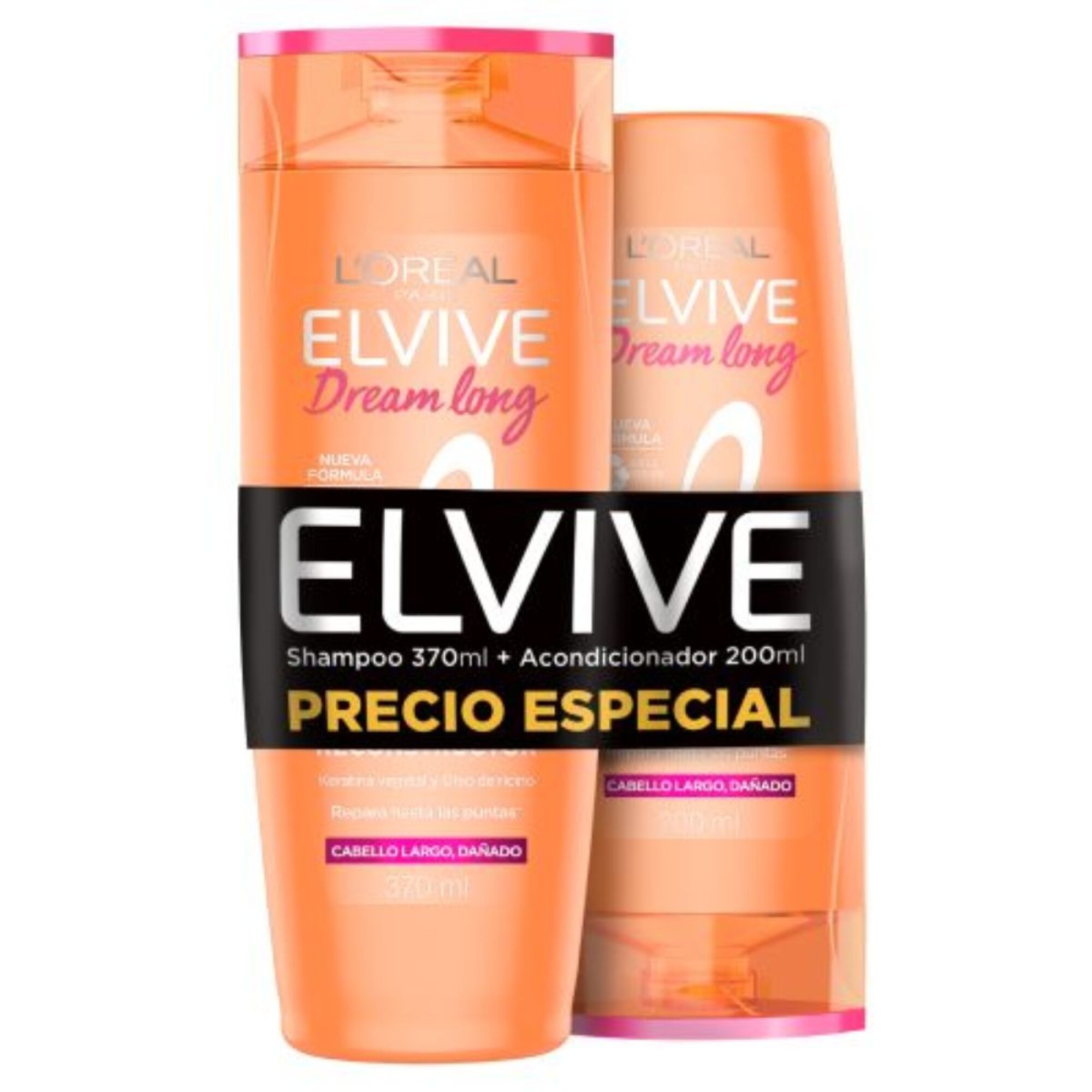 L’Oréal Elvive Dream Lengths Shampoo – 3er Pack, 250 Ml Je Flasche, Für Langes, Strapaziertes Haar